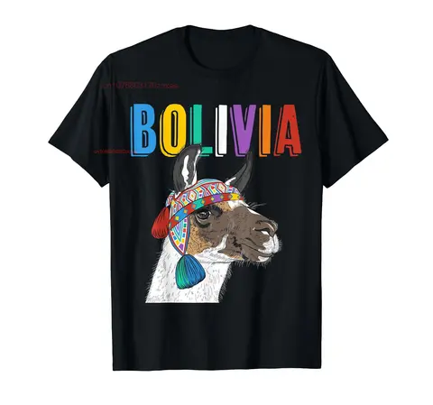 100 % bomull, boliviansk alpacka, boliviansk lama/alpacka, t-shirt med grafisk design, HERR DAM UNISEX, t-shirts, storlek S-6XL 10 best sales Bolivia-toppen - №6