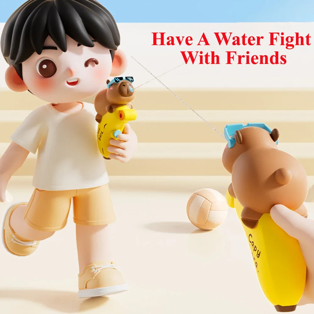 1/2pcs 만화 Capybara 스프레이 물 장난감 여름 해변 장거리 스프레이 장난감 어린이 야외 귀여운 뿌리는 물 장난감 어린이위한