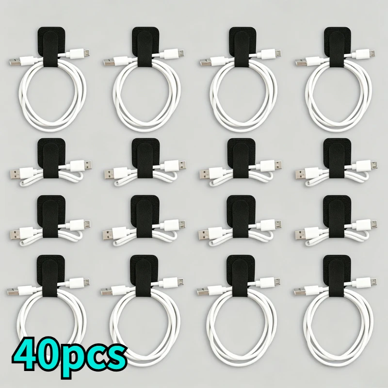 40 wire clip fasteners, self-adhesive wire routing storage device, wall wire organizer, computer wire clip net wire organizer