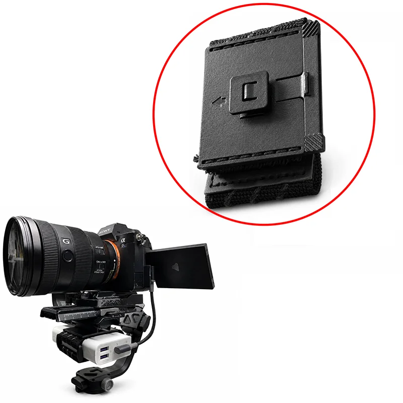 1PCS For DJI RS2/RS3/RS3Pro/RS4/RSC2 Power Bank Mount Plate Under Slung Battery Holder Hook Loop Strap Stabilizer Accessory