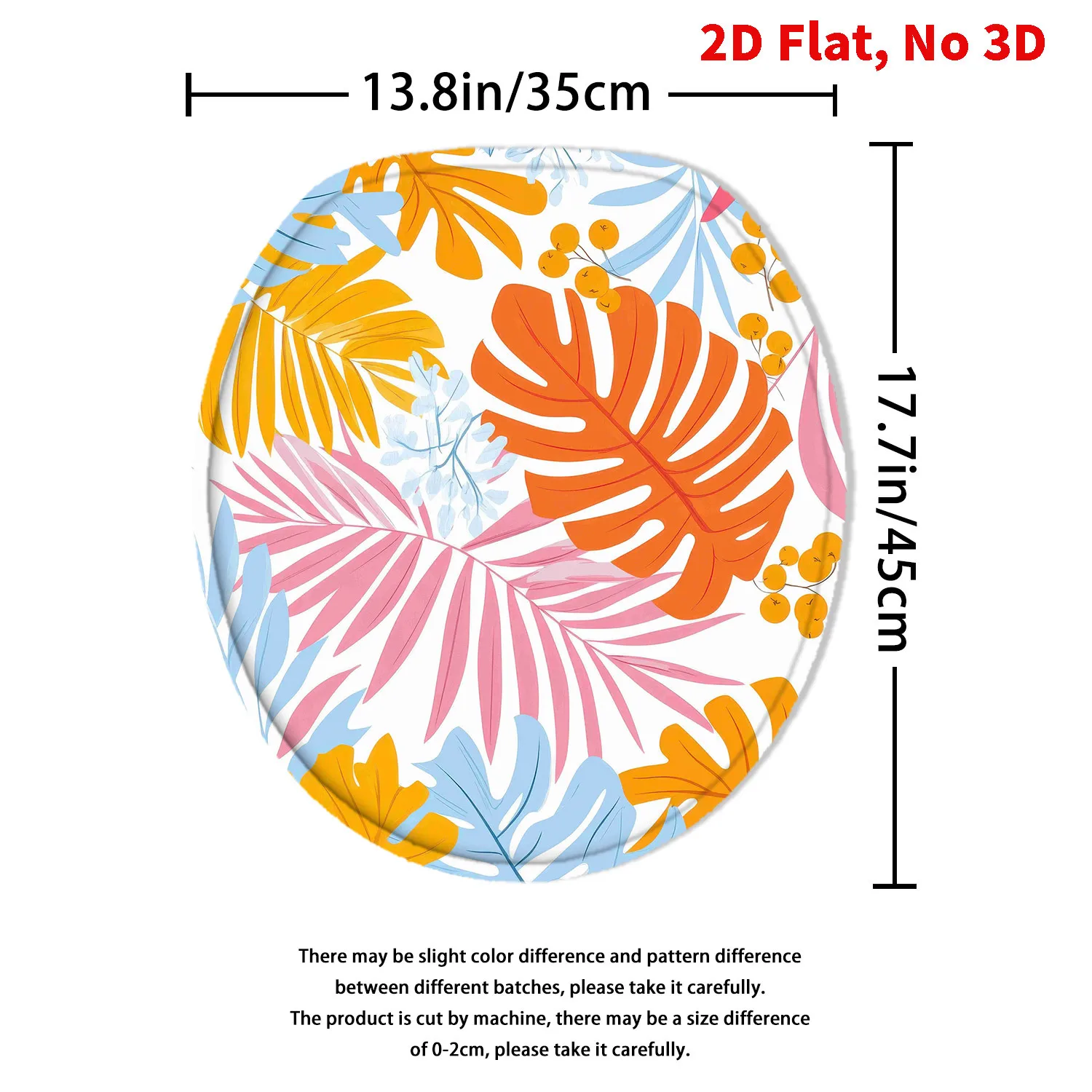 This Four-Piece Set Features a Vibrant Tropical Leaf Design, Enhancing Your Bathroom Decor. It Includes a Durable, Non-Slip Shower Curtain with Hooks, As Well As a Toilet Cover. All Items Are Machine Washable