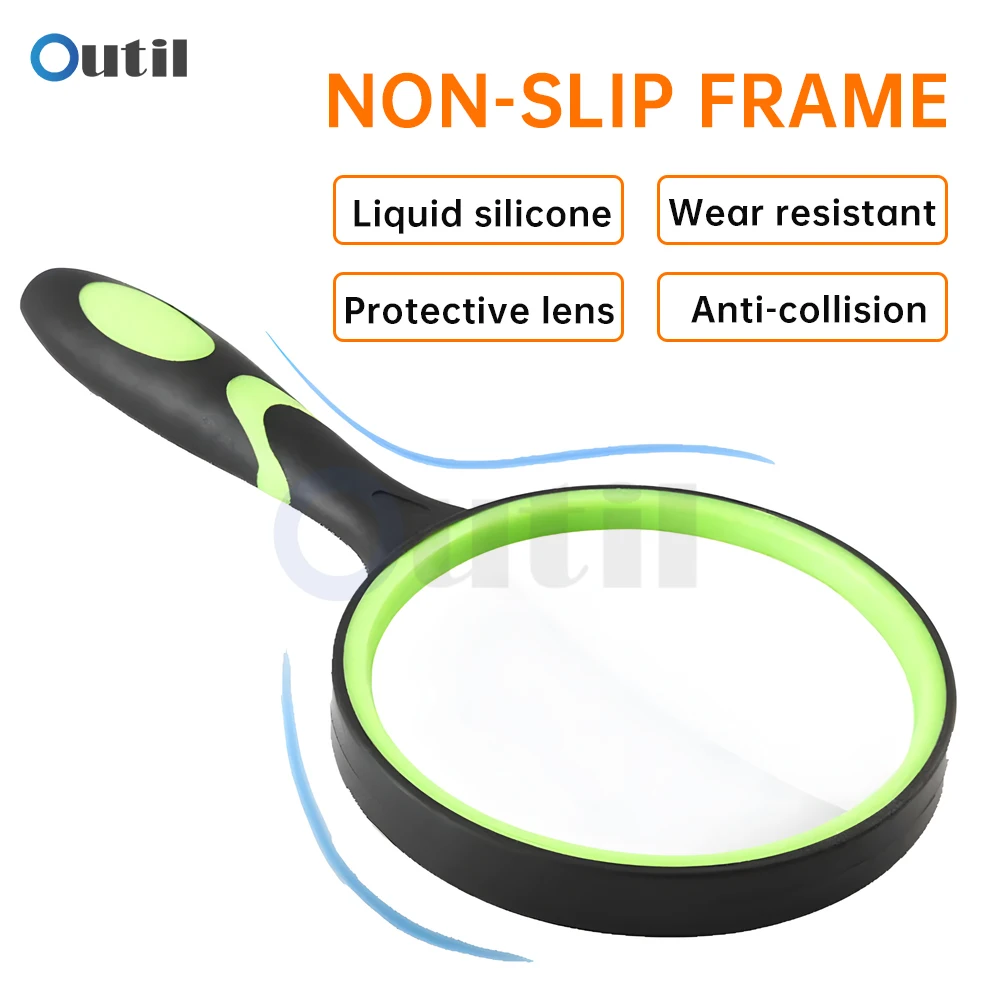 50mm 10X Magnifying Glass For Kids Seniors Handheld Reading Magnifier Magnifying Lens For Reading Science Nature Exploration