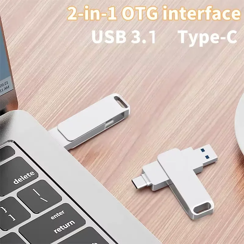 Xiaomi Original 16TB 3.1 USB Flash Drive Metal High-Speed Pen Drive 8TB Waterproof Type-C PenDrive For Computer Storage Devices