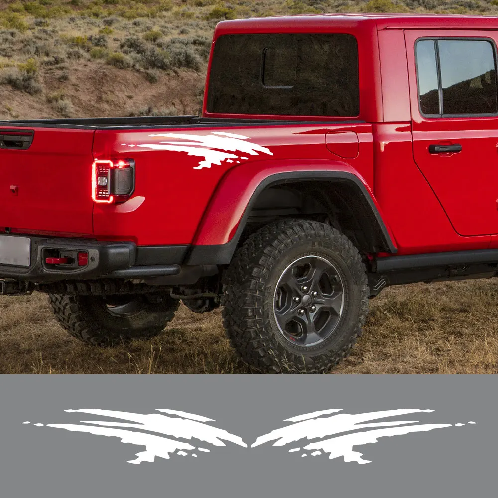 

Pickup Body Side Sticker For Jeep Gladiator JT Truck Graphics Splash Style Decor Decals Car Vinyl Cover Auto Styling Accessories