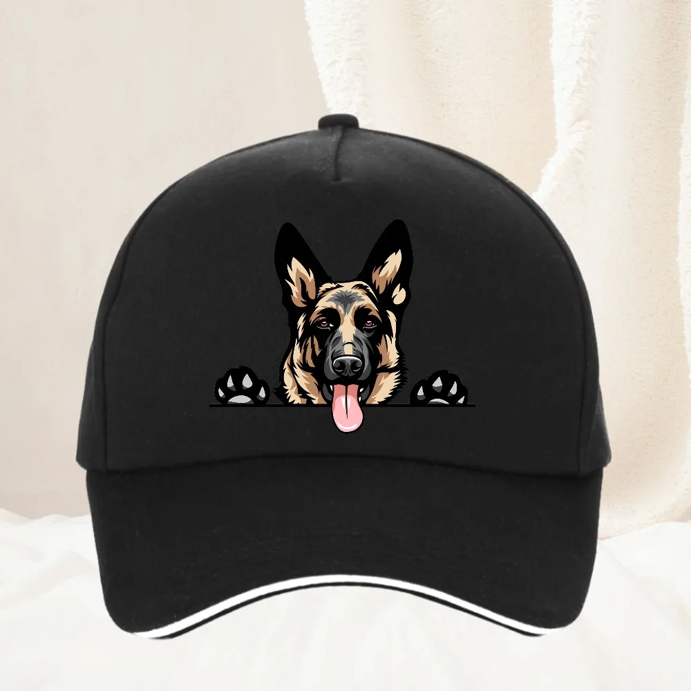Smiling German Shepherd cartoon Baseball Cap Spring And Summer Snapback hat Casual Outdoor Streetwear Sports Hat