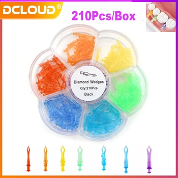 210 stks tandheelkundige diamantwiggen wegwerpplastic autoclaveerbare tandheelkunde wig interdentale tanden spleettherapie accessoires