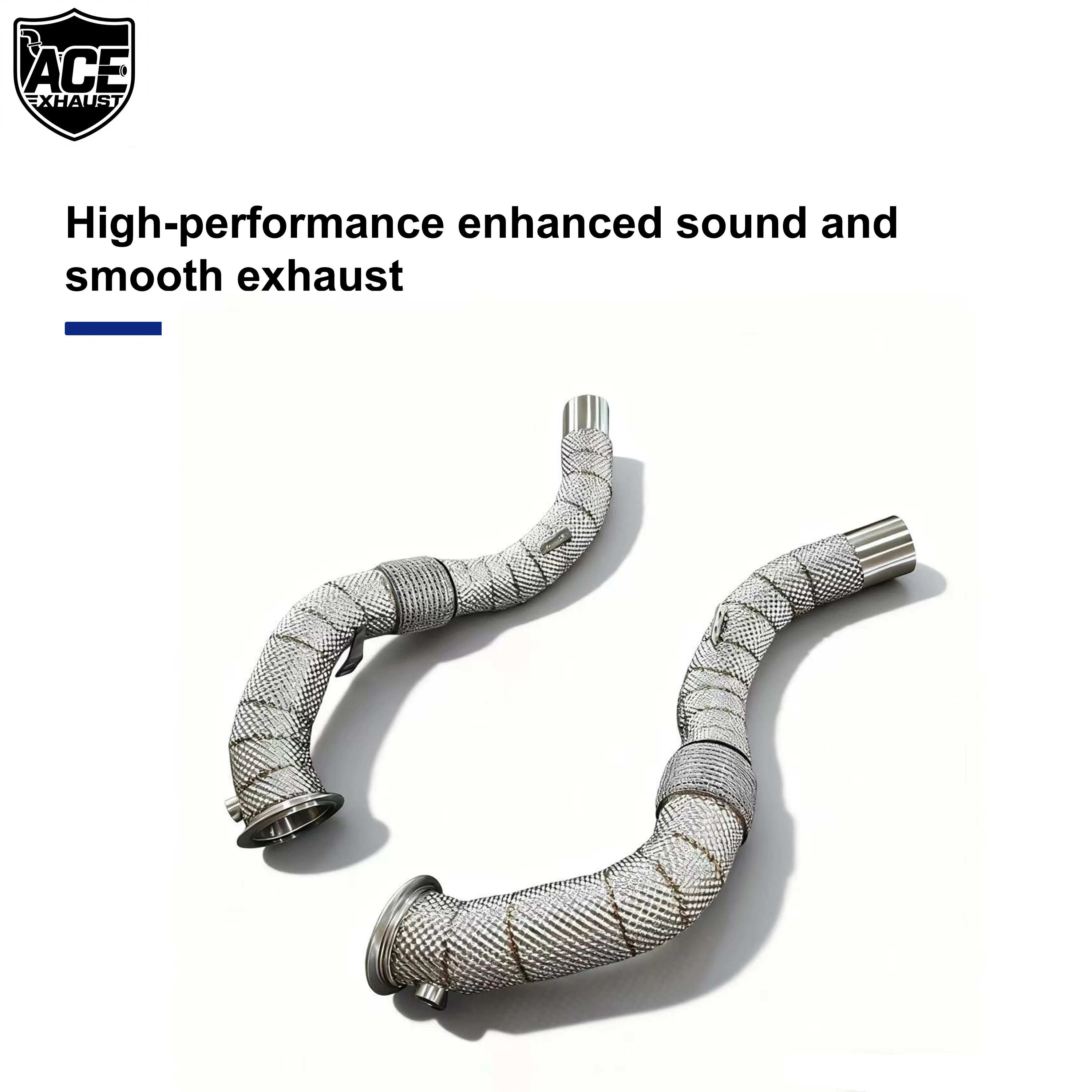 ACE Bestseller Auspuff-Downpipe für BMW S63 X5M F85 X6M F86 4.4T Hochleistungs-SUS304-Auspuffkrümmer mit Hitzeschutz – Detail 5