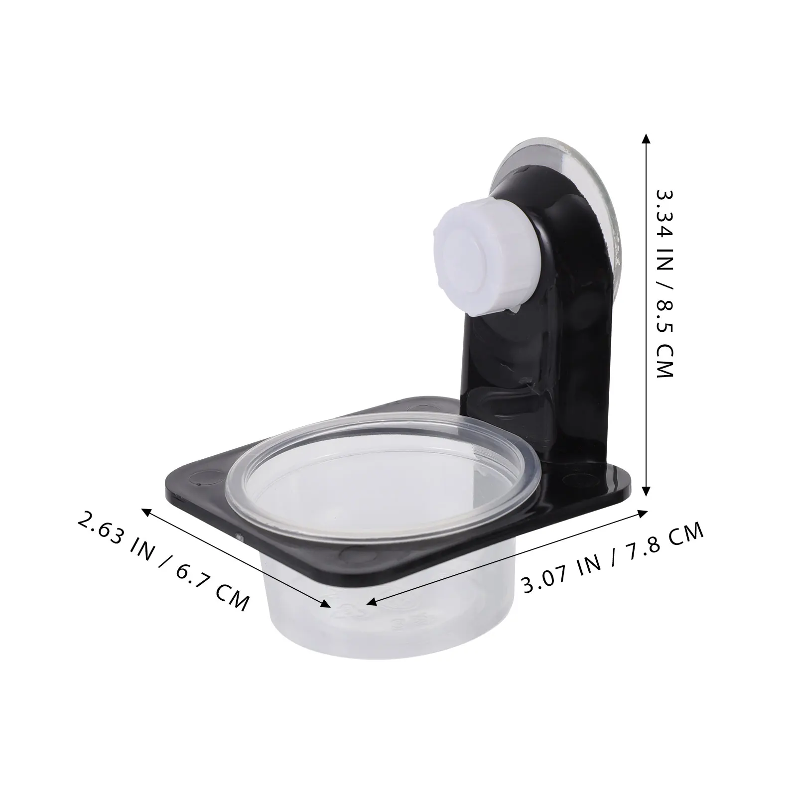 

1 Set Reptile Feeder Gecko Food Worm Container Suction Cup Selected Material Large Capacity Escape Proof Water Bowl Lizard Pet