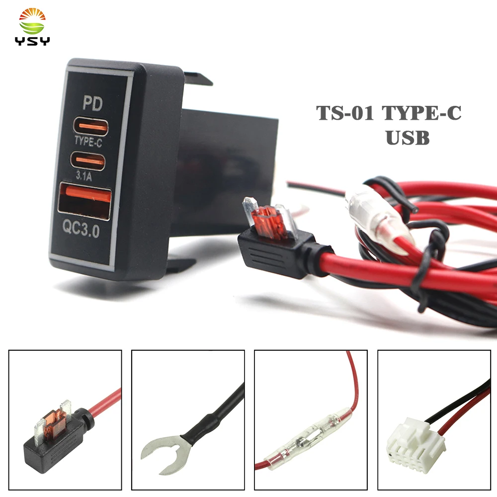 Ysy 1Pcs Usb C Car … - image