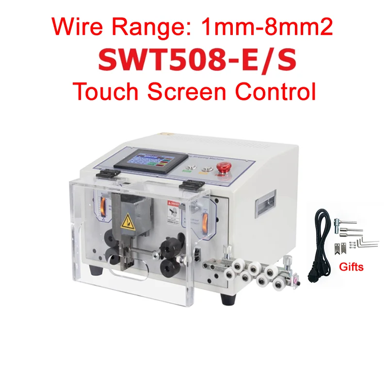 

Touch Screen Automatic Computer Wire Stripping Machine SWT-508ES Peeling Cutting Machine 0.1- 8mm 2 Wire Stripper