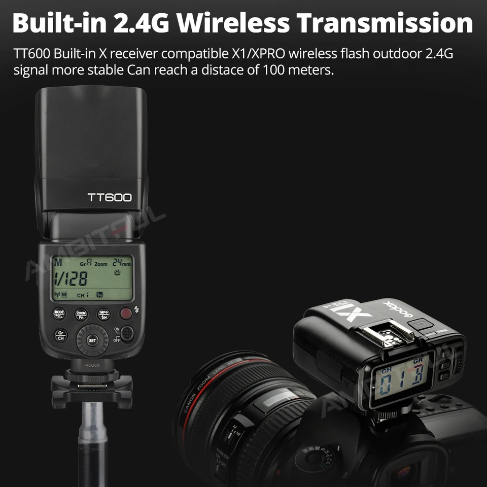 Godox TT600 2.4G Wireless Flash for Canon Nikon Sony
