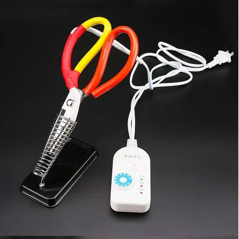 220V 150W Electric Heating scissors with stand, heat cutter for tailor fabric cloth cutting tools set