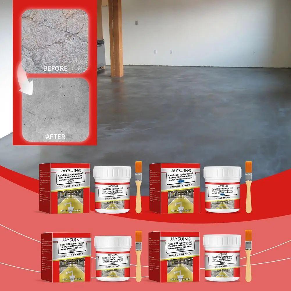 Gold Silk Waterproof Epoxy Floor Paint Anti-Slip Wear-Resistant for Cement Floor Nail Water-Based Epoxy Floor Paint