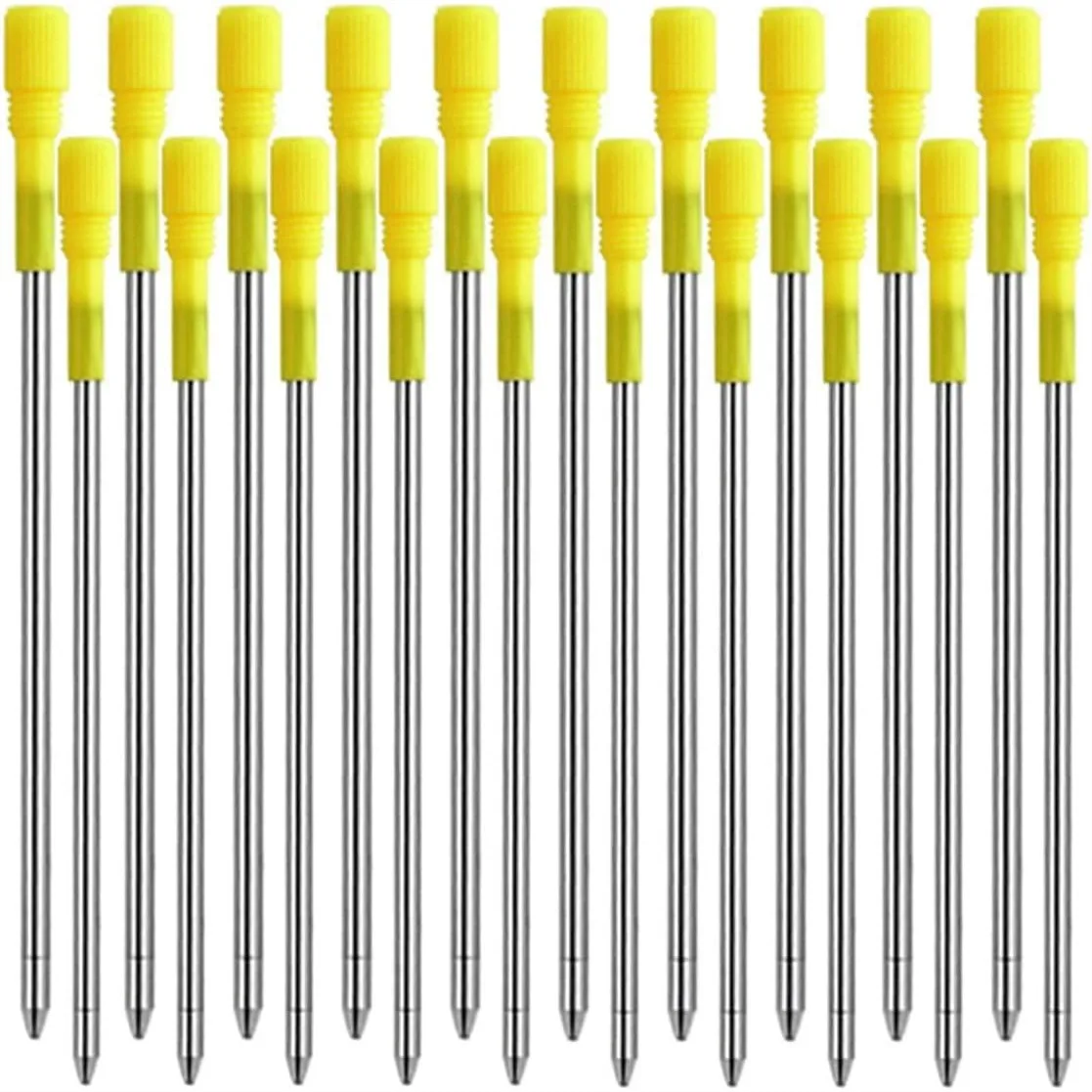 

3.2 in Black Ink Ballpoint Pen Refills, 20 Pack, 1.0 mm Medium Point for Metal Diamond Pens