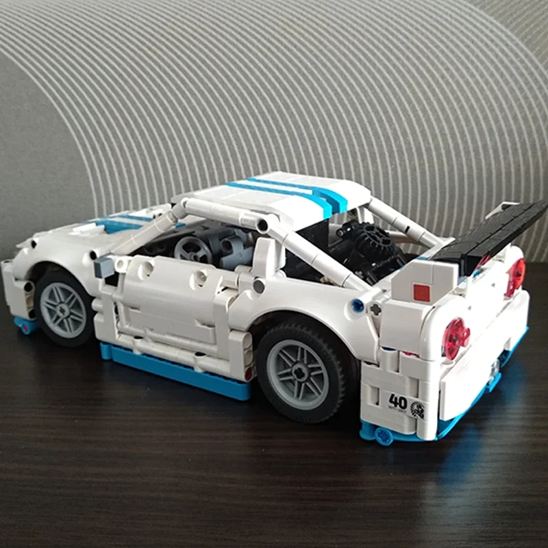 Moc Bouwstenen Supercar Model Snelheid Kampioen R34 Technische Bakstenen Diy Montage Constructie Speelgoed Voor Childr Vakantie Geschenken