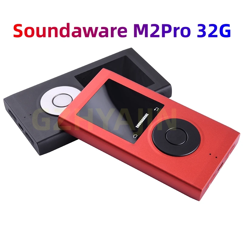 

Soundaware M2Pro Hi-Res Full Balanced DSD128 Portable Music Player HiFi BT Type-C Player MP3 32g Red/Black