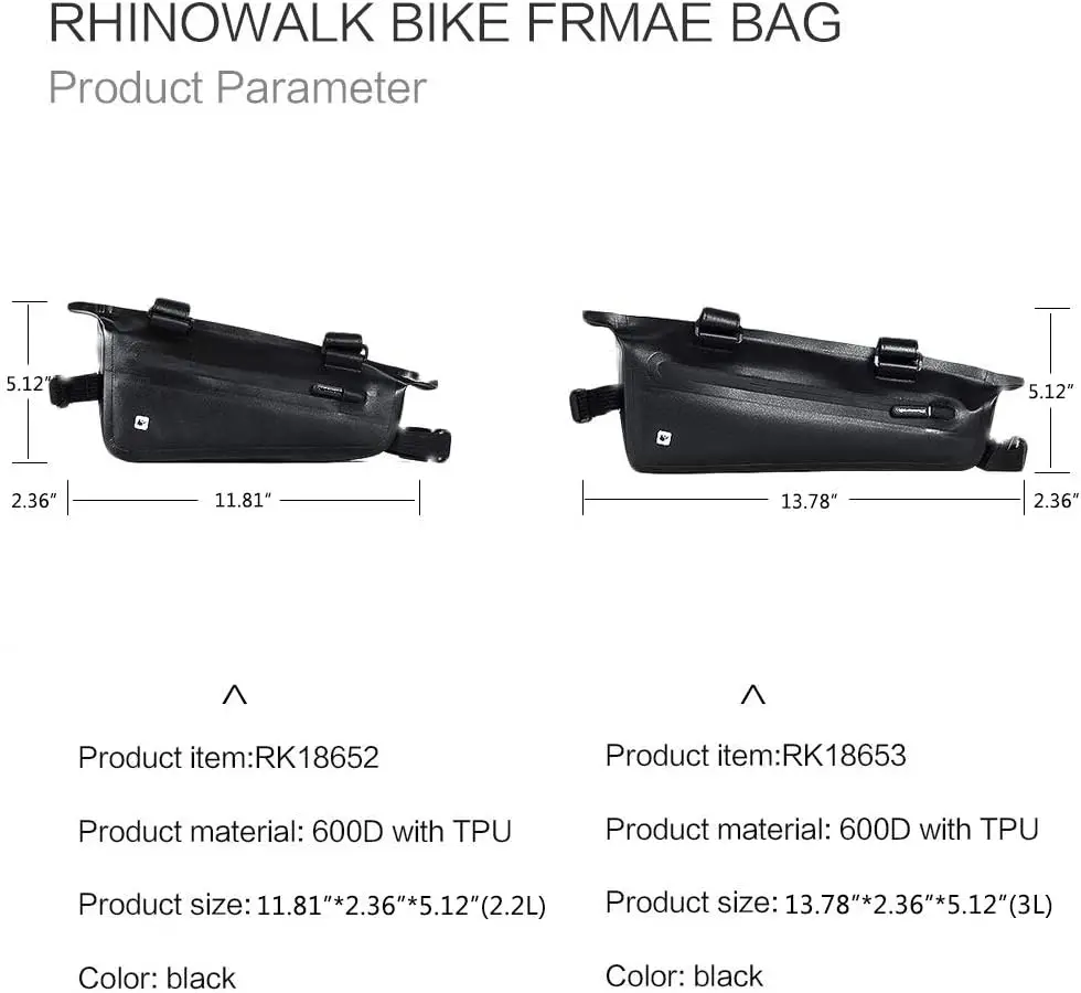 Bike Bag Bike Frame Bag Waterproof Bike Triangle Bag Bicycle Pouch Under Tube Bag Professional