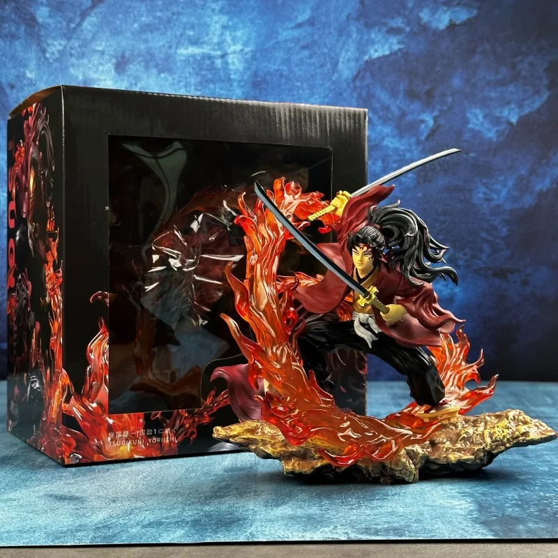 شيطان القاتل نموذج مانغا Sugikuni Yoriichi Kokushibo تمثال GK تمثال اللعب أنيمي عمل الشكل 20.5 سنتيمتر حلية الطرفية هدية