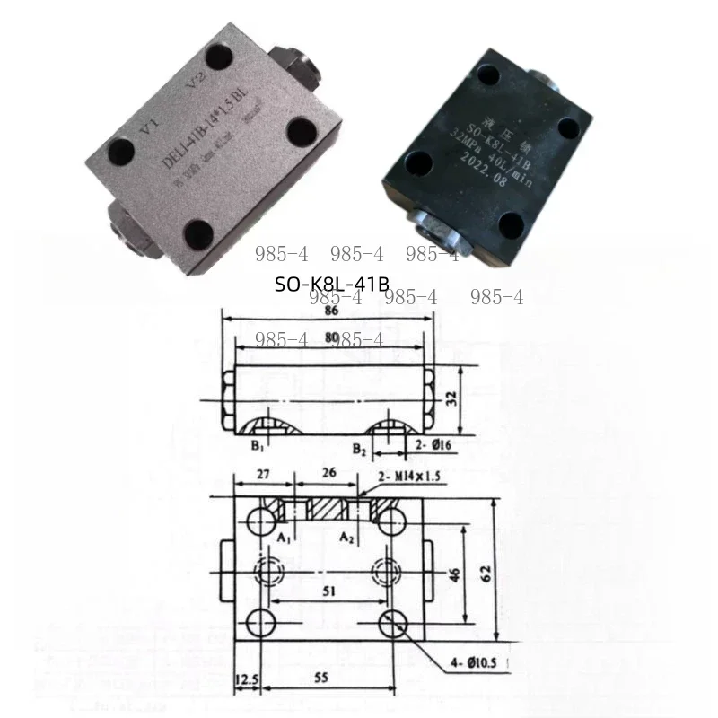 Double Acting Hydraulic Lock Cylinder Leg Balance Valve Pressure Holding for Machinery Equipment