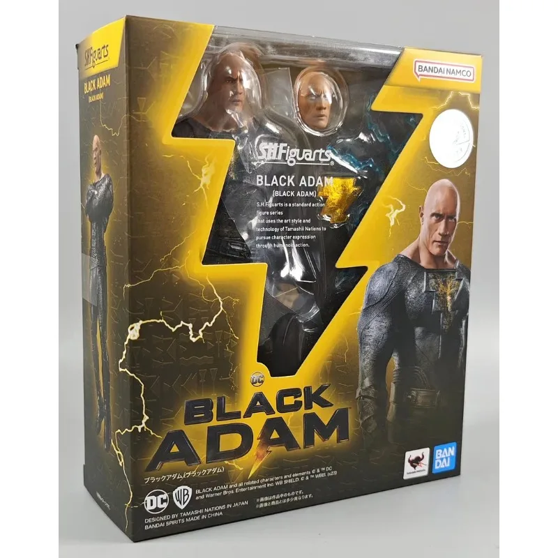 In Stock Original BANDAI S.H.Figuarts SHF Dwayne Johnson Black Adam Anime Action Figure Toys Collectible Ornaments Gifts For Kid