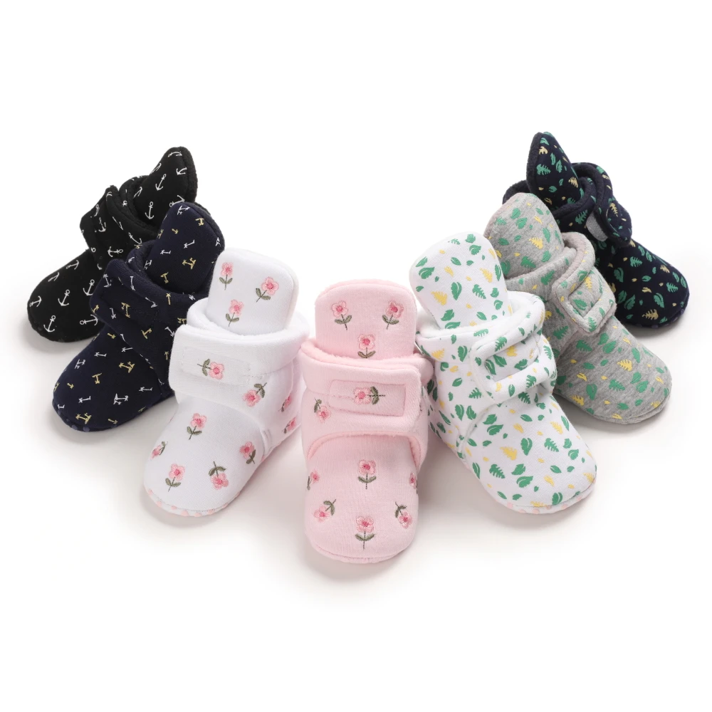 Winter fashion new baby floral cotton shoes