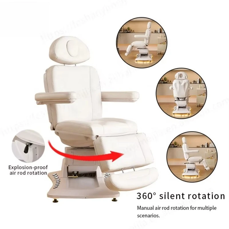 Modern Salon Spa Lash 4 Motors Facial Nursing Reclining Rotation Electric Beauty Bed