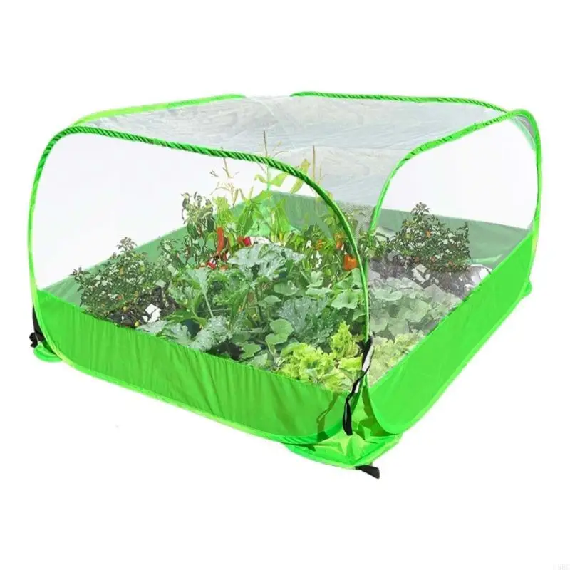 Breathable Popping Up Cover for Garden Plant Outdoor Use Blocking Insect Birds Animals Featuring Polyester Mesh