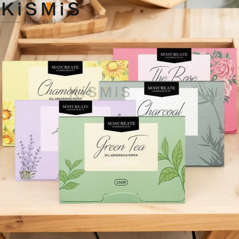 

100 листов матирующей бумаги для жирной кожи, поглощающей излишки блеска, портативные матирующие салфетки для лица, уход за кожей