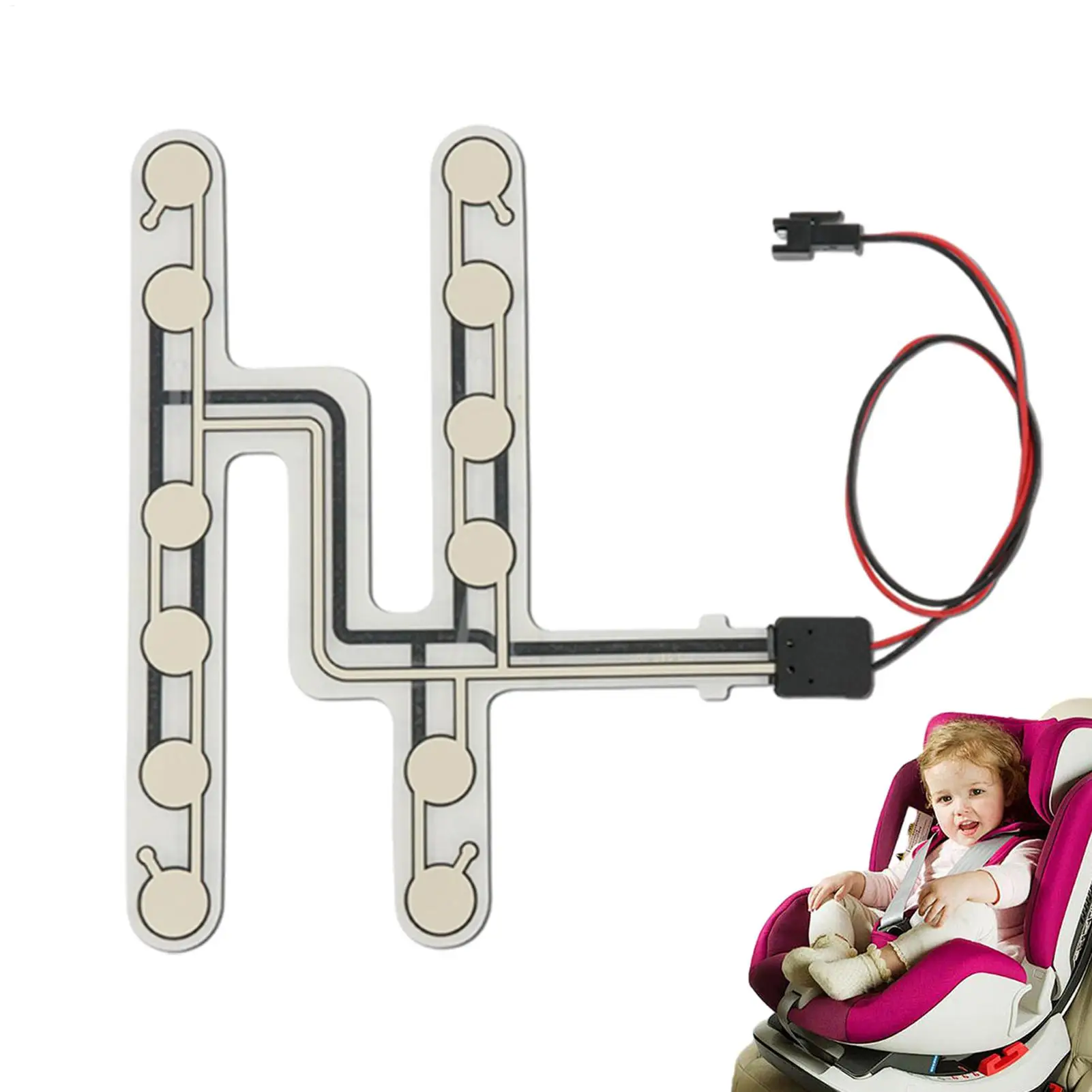 

Универсальный датчик давления в автомобильном сиденье, ремень безопасности, предупреждающая сигнализация, напоминание о безопасности, аксессуары для сидения, накладка