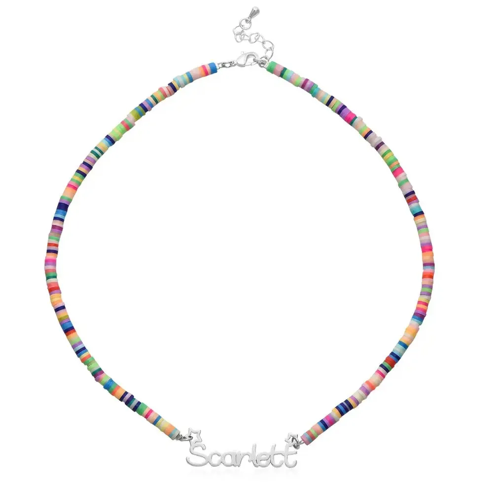 Benutzer definierte Edelstahl Name Halskette für Frauen Mädchen personal isierte Regenbogen weiche Halskette Halsreif Anhänger Schmuck Weihnachts