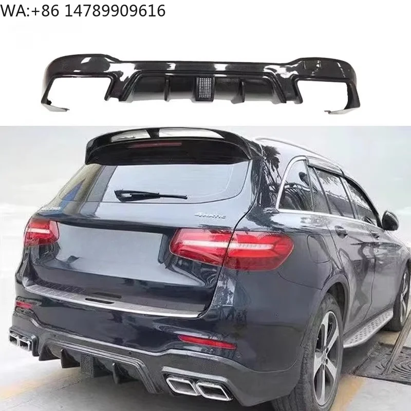 X253 GLC63 B Style Real Carbon Fiber Rear Diffuser Rear Bumper Lip for   GLC63 2016-2021