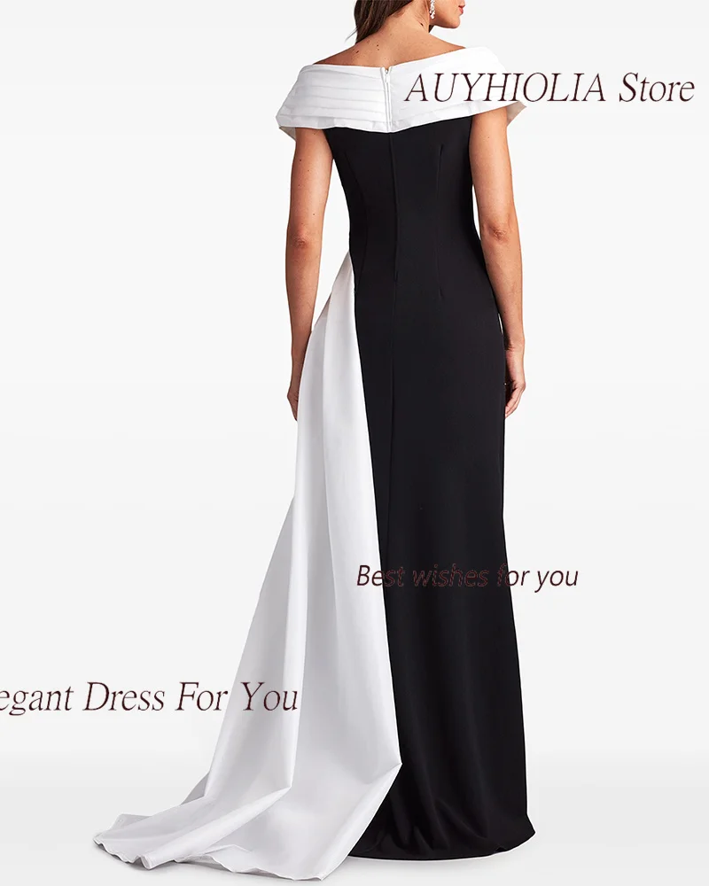 Crepe Evening Dress For Sexy Women 정장원피스 Vestidos de festa Fashion A-Line Elegant Off The Shoulder Cocktail Party Prom Gown 2024