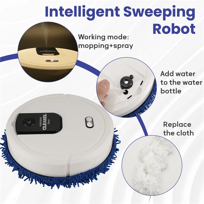 الذكية جهاز آلي لتنظيف الأتربة كنس التطهير الذكية ممسحة روبوت ممسحة جافة ورطبة ترطيب روبوت شفط قوي