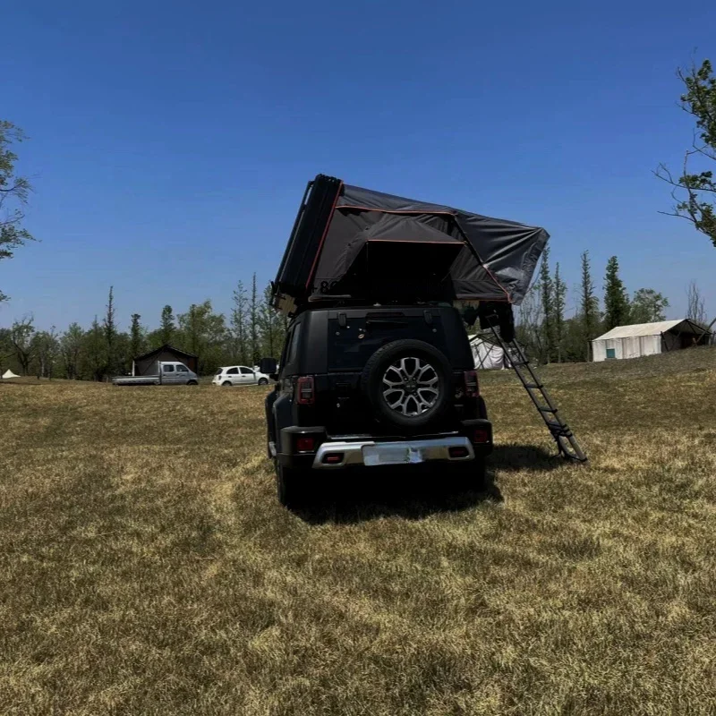 

Factory Wholesale Aluminum Side Open Roof Top Tent for Suv 3-4 People Led Skylight Hard Shell Waterproof Rooftop Tent