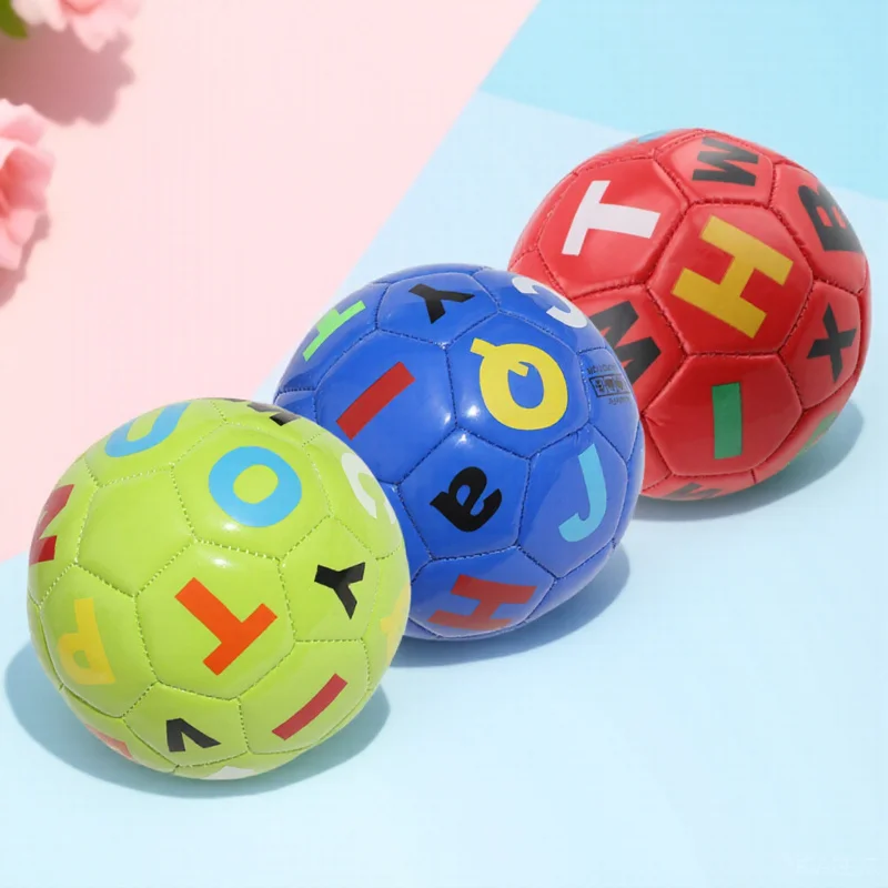 3 pçs crianças bola de futebol inflável design simulado para crianças 1-3 aumenta o interesse esportivo bola portátil leve para ativo