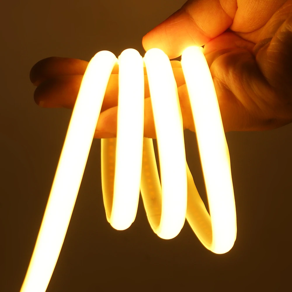 288LEDs/m COB LED Neon Light 220V Dimmable 10 Colors High CRI RA90 Flexible Strip with Power for Custom Sign Wall Decoration