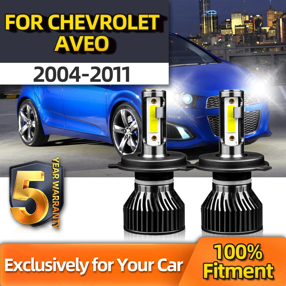 

Crossfox 110W 21000LM 2PCS LED High&Low All In One H4 Headlight Bulbs 6000K CSP Car Lights For Chevrolet Aveo 2004-2011