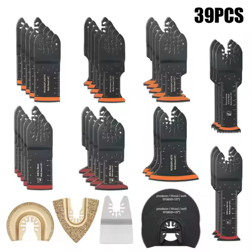 Japanese Tooth Carbide Oscillating Saw Blade Kit 10-39Pcs Arc Edge Oscillating Multitool Blades Precise Cut for Wood PVC Iron - Image 19