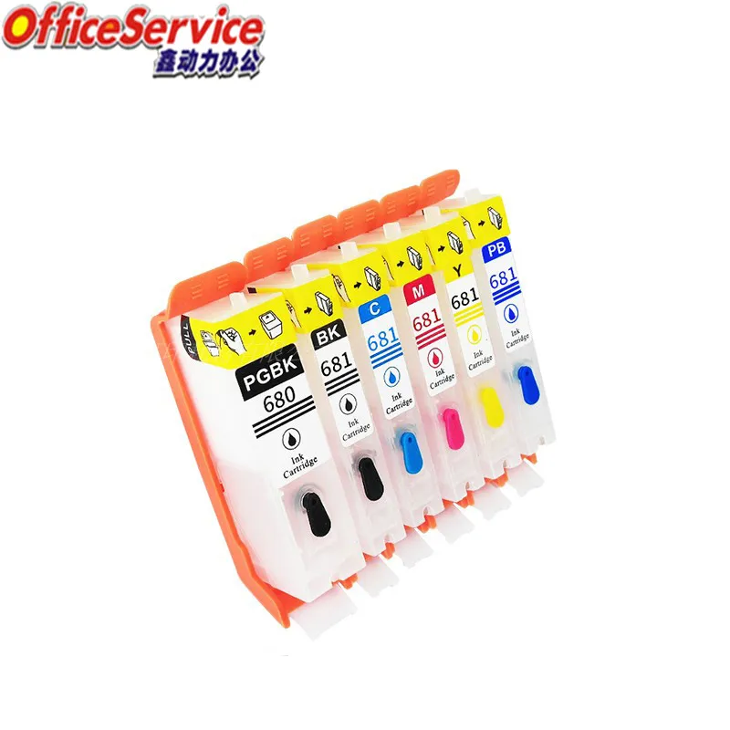 

PGI-680 CLI-681 Refillable ink Cartridge For Canon PIXMA TS8160 TS8260 TS9160 TS9560 TS706 TR7560 TR8560 TS6160 TS6260 printer
