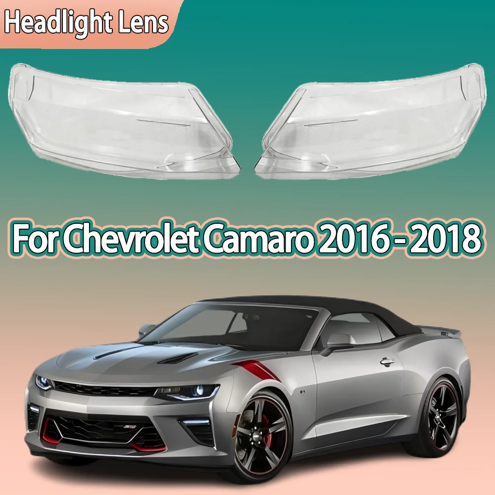 

Car Front Headlight Cover For Chevrolet Camaro 2016 2017 2018 Transparent Lampshade Plexiglass Replace Original Lens Shell