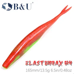 B&U Super Fluke Floating Pesca Artificial Soft Baits Leurre souple Bass Pike Fishing Pike Minnow Fishing Lures Free Shipping
