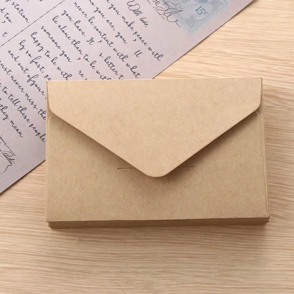 Fotografia 4: Envelopes de papel kraft clássicos, pretos e brancos, estilo europeu, para cartas, convites e presentes.