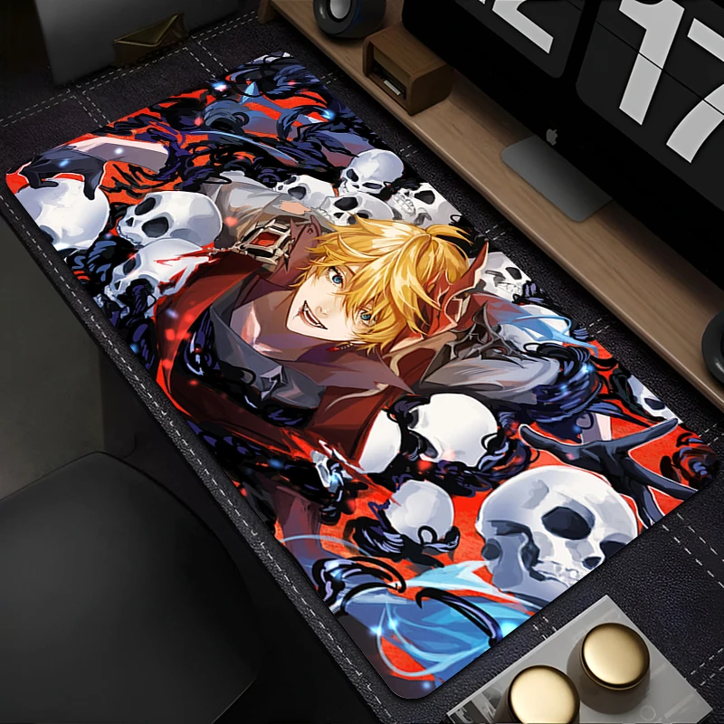 

Genshin Impact Mouse Pad Tartaglia Childe Desk Mat PC Gamer Cabinet Mousepad Anime Gaming Accessories Keyboard Pad Kawaii Carpet