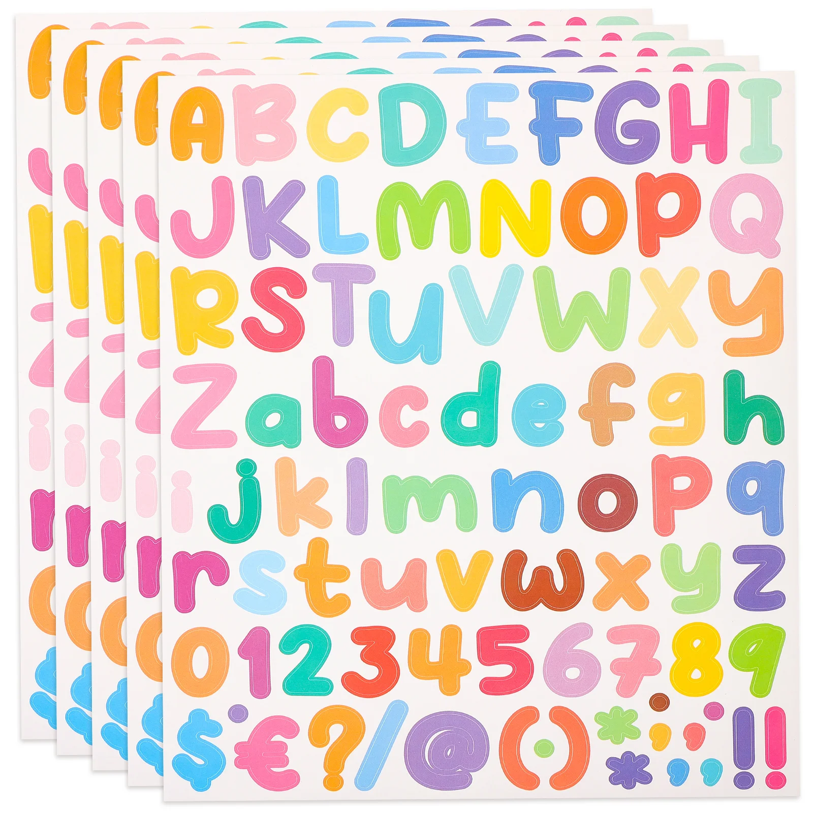 

5pcs Alphabet Letter Stickers Number Decals For Diy Scrapbooking Water Bottles Decorative Sticker Letters Craft Projects