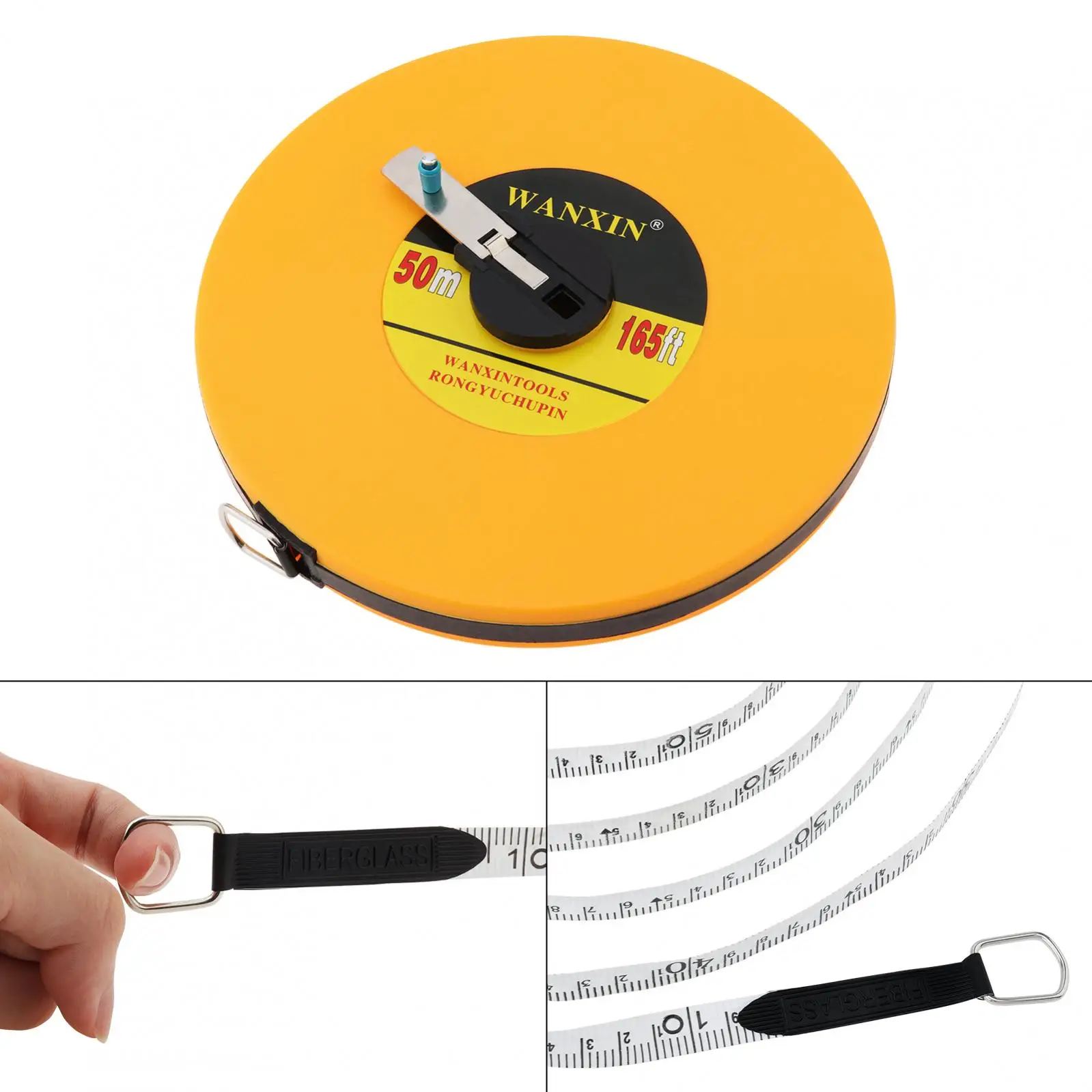 10/15/20/30/50M Tape Measure Circular Glass Fiber Leather Tape Carpenter Metric Measuring Meter Tape Measure Woodworking Tool