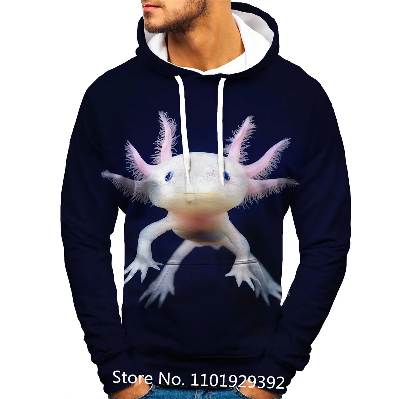 Novelty Fashion 3D Fish Hoodie Funny Hooded Sweatshir Men's and Women's Long Sleeve Pullover Shirt