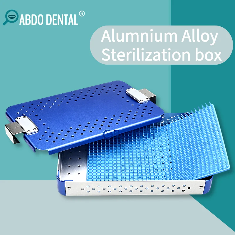 High Temperature High Pressure Autoclave Sterilization Box Single Layer Aluminum Alloy for Dental Surgical Instruments