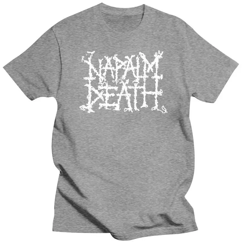 NAPALM DEATH Old Logo band poster album cover heavy metal hard rock fashion cotton T Shirt all sizes S 5XL men\'s Black White