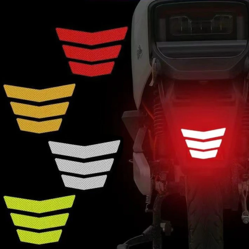 ملصقات السيارات والدراجات النارية ملصق عاكس عالمي للدراجات النارية ملصق مزخرف للتحذير الليلي ملصق السلامة مجموعة واحدة #2