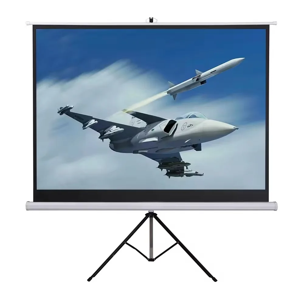 60 72 84 100 120 Inch 16:9 Tripod Stand Projector Screen Outdoor Portable Projection Screen Stand